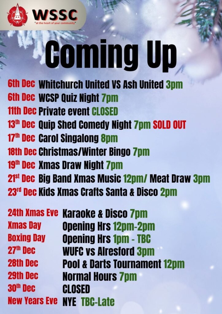 Full Festive Events Lineup