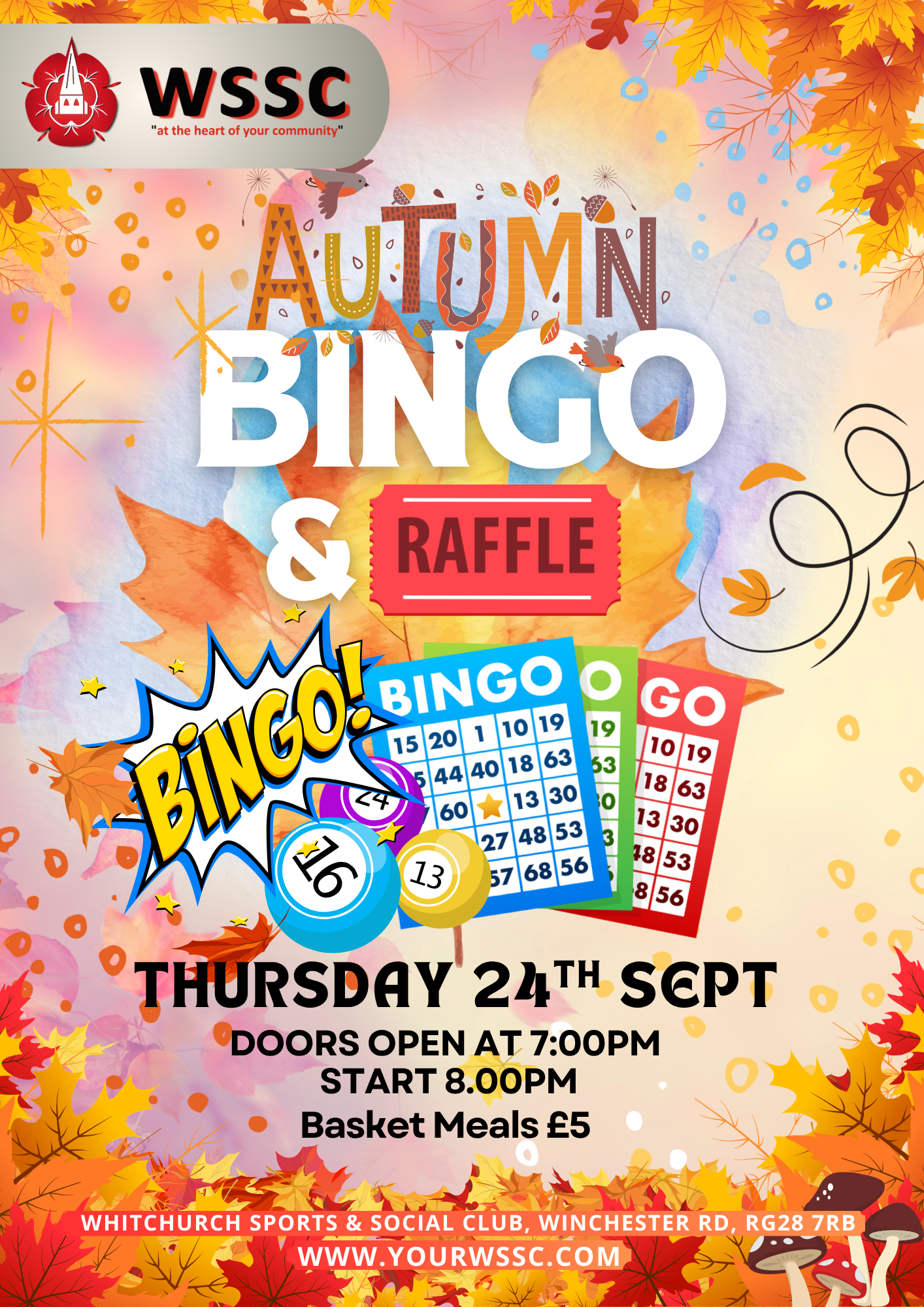 4 seasons Bingo Flyers Autumn